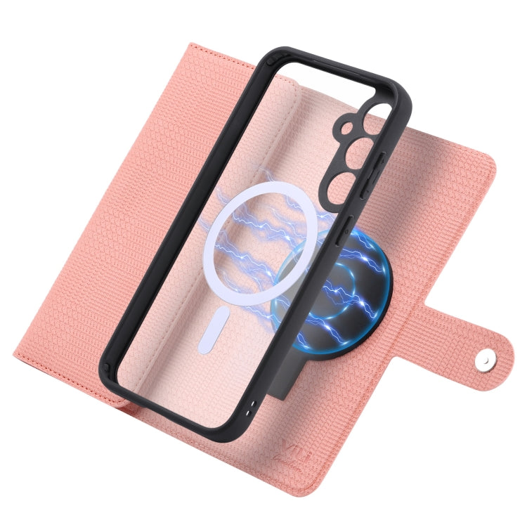 For Samsung Galaxy S23 FE 5G ViLi GHB Series MagSafe Magnetic Zipper Leather Phone Case(Pink) - Galaxy S23 FE 5G Cases by ViLi | Online Shopping South Africa | PMC Jewellery | Buy Now Pay Later Mobicred