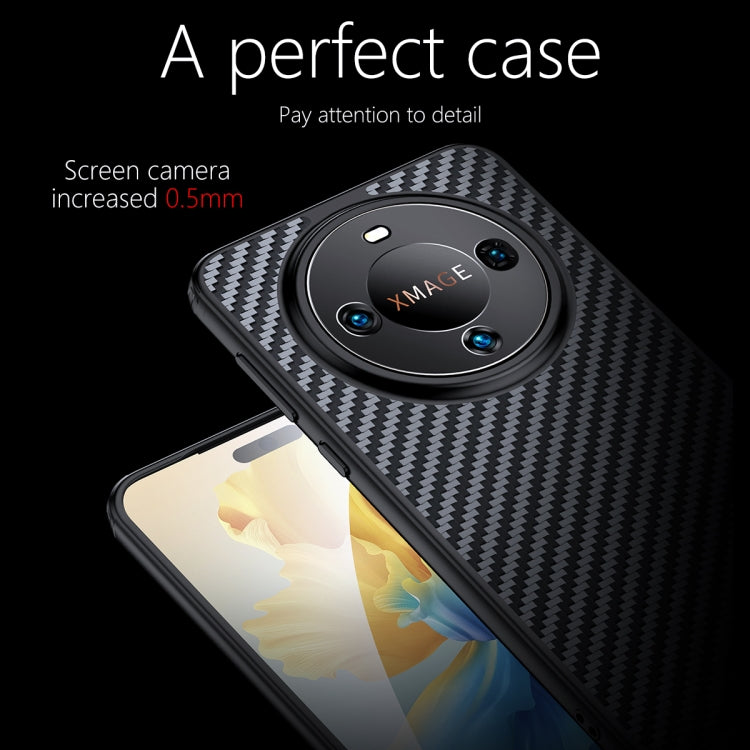 For Huawei Mate 60 wlons Magsafe Carbon Fiber Kevlar TPU Phone Case(Black) - Huawei Cases by wlons | Online Shopping South Africa | PMC Jewellery | Buy Now Pay Later Mobicred