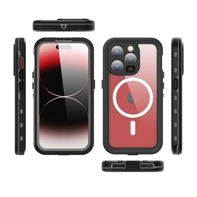 For iPhone 15 Pro RedPepper IP68 Waterproof MagSafe Phone Case(Black) - free shipping - PMC TechLife - Order now!