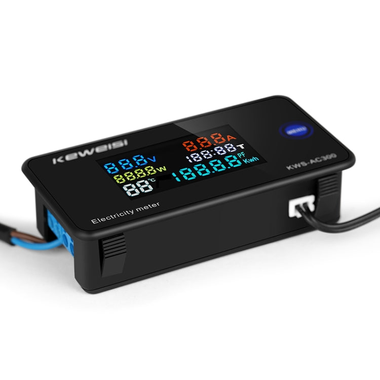 KWS-AC300-100A 50-300V AC Digital Current Voltmeter with Opening Transformer(Black) - Current & Voltage Tester by PMC TechLife | Online Shopping South Africa | PMC TechLife | Buy Now Pay Later Mobicred
