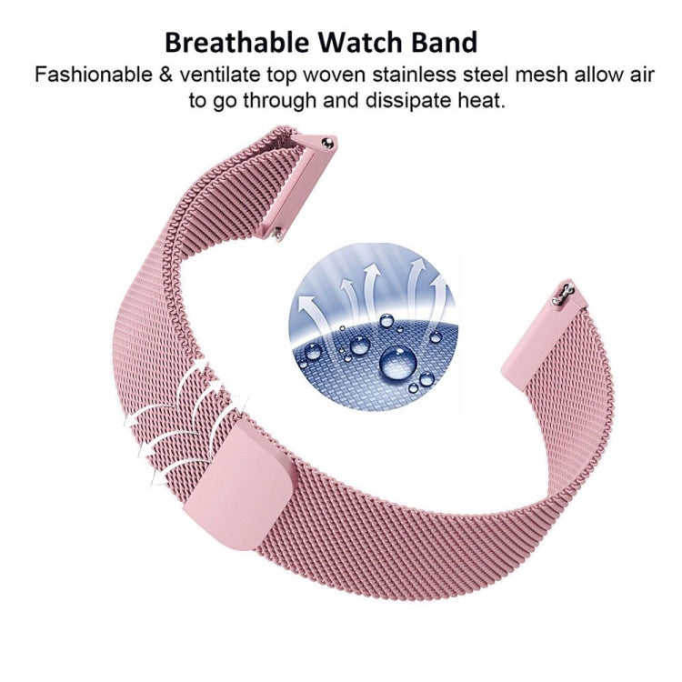 For Fitbit Versa 2 / Fitbit Versa / Fitbit Versa Lite Milanese Watch Band,, Small Size: 2.3x22.5cm(Rose Gold) - Watch Bands by PMC TechLife | Online Shopping South Africa | PMC TechLife | Buy Now Pay Later Mobicred