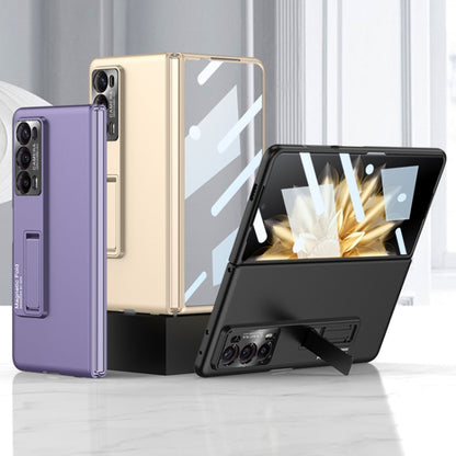 For Honor Magic V2 GKK Integrated Ultra-thin Folding Phone Case with Stand(Purple) - Honor Cases by GKK | Online Shopping South Africa | PMC Jewellery | Buy Now Pay Later Mobicred