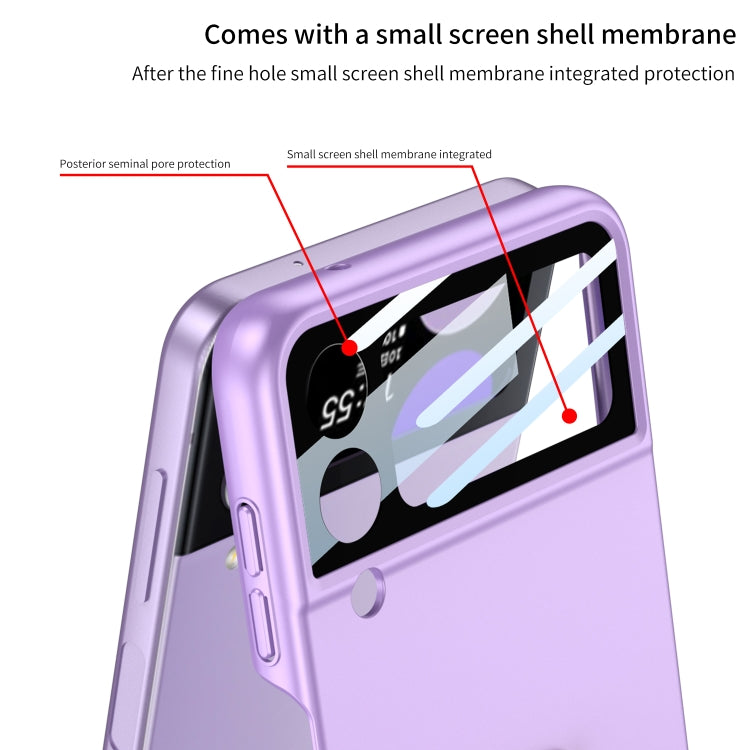 For Samsung Galaxy Z Flip4 5G GKK Integrated Ultra-thin Phone Case with Z Ring Holder(Purple) - Galaxy Z Flip4 5G Cases by GKK | Online Shopping South Africa | PMC Jewellery