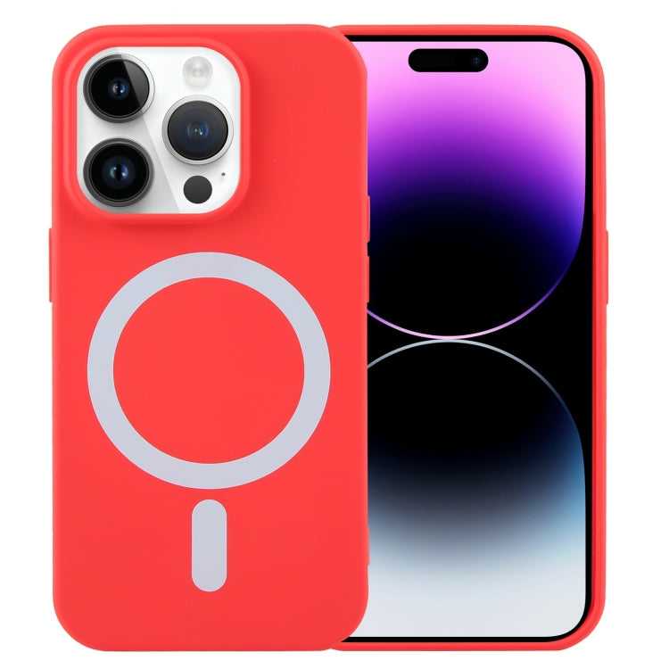For iPhone 14 Pro MagSafe Liquid Silicone Phone Case(Red) - iPhone 14 Pro Cases by PMC TechLife | Online Shopping South Africa | PMC TechLife | Buy Now Pay Later Mobicred