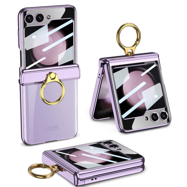 For Samsung Galaxy Z Flip5 GKK Magnetic Folding Phantom Rotary Phone Case with Ring Holder(Purple) - Galaxy Z Flip5 Cases by GKK | Online Shopping South Africa | PMC TechLife | Buy Now Pay Later Mobicred