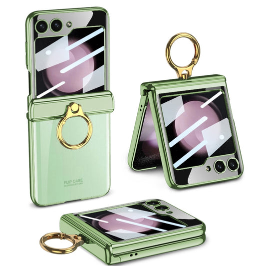 For Samsung Galaxy Z Flip5 GKK Magnetic Folding Phantom Rotary Phone Case with Ring Holder(Green) - Galaxy Z Flip5 Cases by GKK | Online Shopping South Africa | PMC Jewellery | Buy Now Pay Later Mobicred