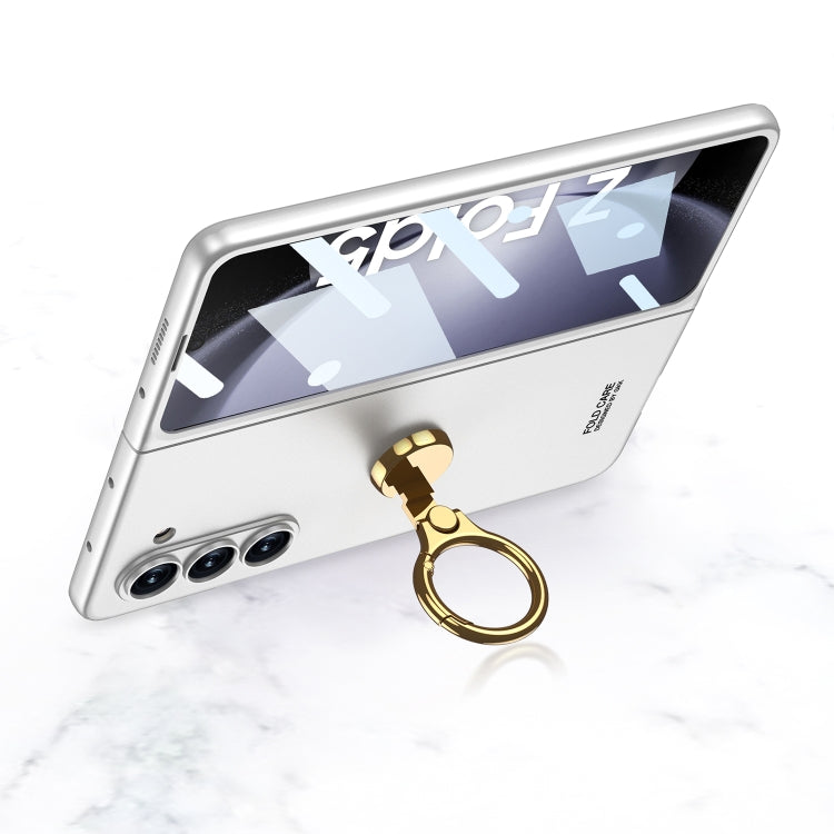 For Samsung Galaxy Z Fold5 GKK Ultra-thin Triaxial Ring Holder PC Phone Case(Silver) - free shipping - PMC TechLife - Order now!