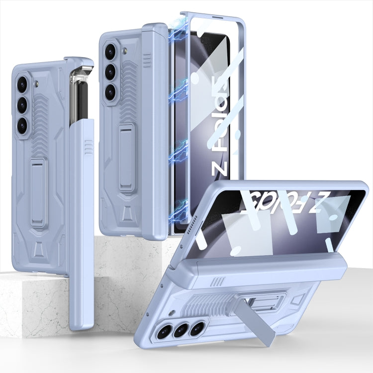 For Samsung Galaxy Z Fold5 GKK Integrated Folding Battle Shell PC Phone Case with Pen Box(Light Blue) - free shipping - PMC TechLife - Order now!
