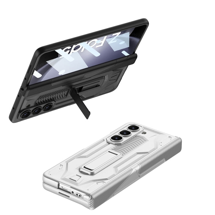 For Samsung Galaxy Z Fold5 GKK Integrated Magnetic Armor Flip Phone Case with Holder(Black) - Galaxy Z Fold5 Cases by GKK | Online Shopping South Africa | PMC TechLife