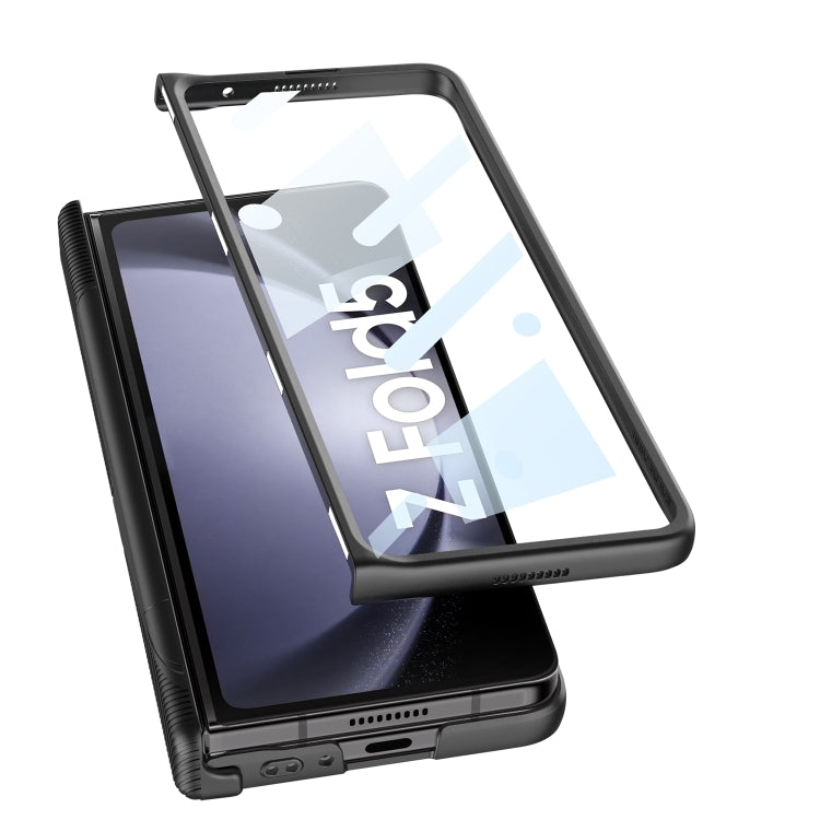 For Samsung Galaxy Z Fold5 GKK Integrated Magnetic Armor Flip Phone Case with Holder(Light Blue) - Galaxy Z Fold5 Cases by GKK | Online Shopping South Africa | PMC TechLife | Buy Now Pay Later Mobicred