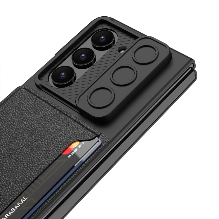For Samsung Galaxy Z Fold5 GKK Integrated Ultra-thin Sliding Window Folding Phone Case with Card Holder(Silver) - free shipping - PMC TechLife - Order now!