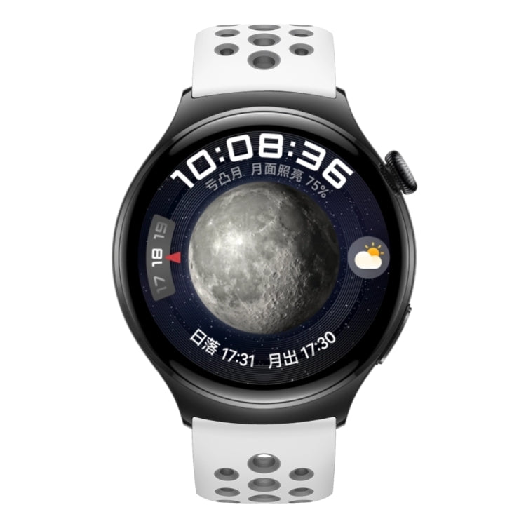 For Huawei Watch 4 Two Color Round Hole Silicone Watch Band(Light Grey White) - Watch Bands by PMC TechLife | Online Shopping South Africa | PMC TechLife