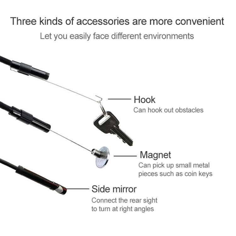 AN97 Waterproof Micro USB Endoscope Hard Tube Inspection Camera for Parts of OTG Function Android Mobile Phone, with 6 LEDs, Lens Diameter:8mm(Length: 5m) - free shipping - PMC TechLife - Order now!