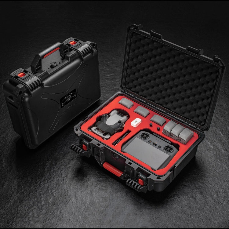 For DJI Mini 4 Pro STARTRC Drone Kit Waterproof ABS Suitcase Storage Box(Black Red) - Carry Cases & Bags by STARTRC | Online Shopping South Africa | PMC Jewellery | Buy Now Pay Later Mobicred