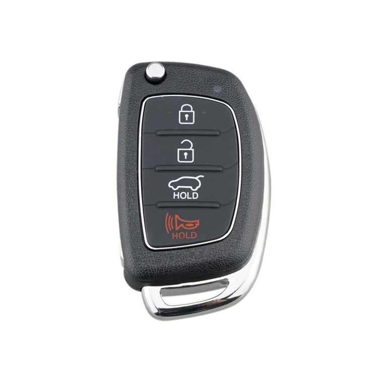 For Hyundai 4-button Folding Car Key Shell with Metal Edge Solaris ix35 ix4 Santa - Remote Car Key by PMC TechLife | Online Shopping South Africa | PMC TechLife