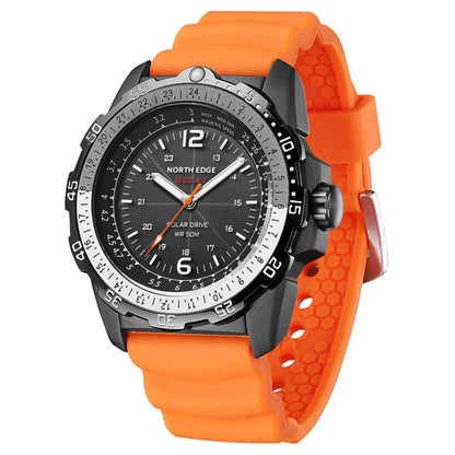 NORTH EDGE EVOQUE2 Outdoor Waterproof Solar Charging Sports Watch(Orange) - Sport Watches by NORTH EDGE | Online Shopping South Africa | PMC Jewellery | Buy Now Pay Later Mobicred