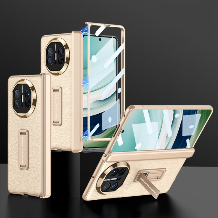 For Huawei Mate X5 GKK Magnetic Hinge Flip Leather Phone Case with Holder(Gold) - free shipping - PMC TechLife - Order now!