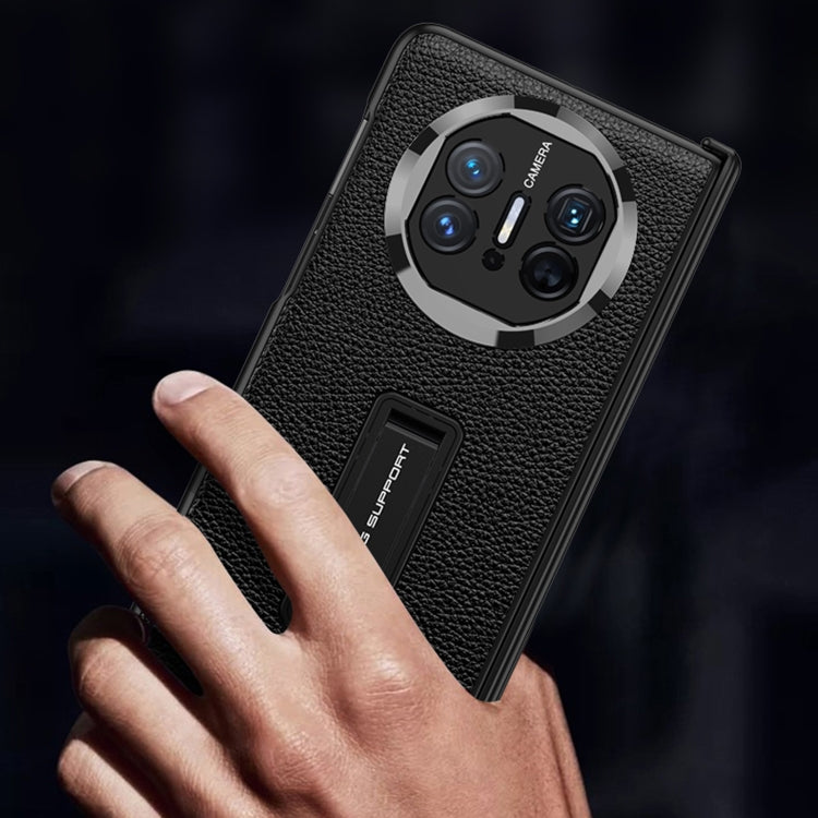 For Huawei Mate X5 GKK Magnetic Hinge Flip Leather Phone Case with Holder(Black) - free shipping - PMC TechLife - Order now!