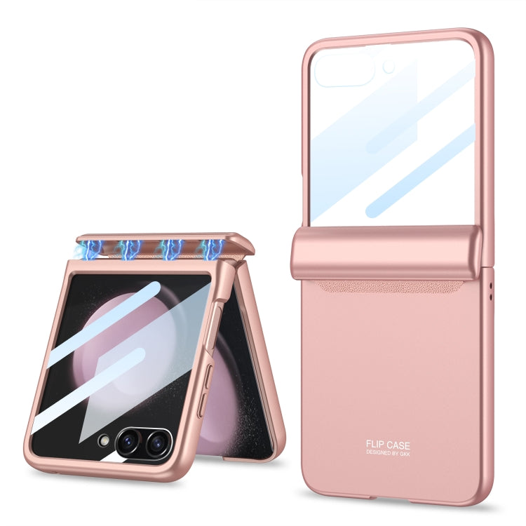 For Samsung Galaxy Z Flip5 GKK Integrated Full Coverage Folding Phone Case(Pink) - Galaxy Z Flip5 Cases by GKK | Online Shopping South Africa | PMC TechLife | Buy Now Pay Later Mobicred