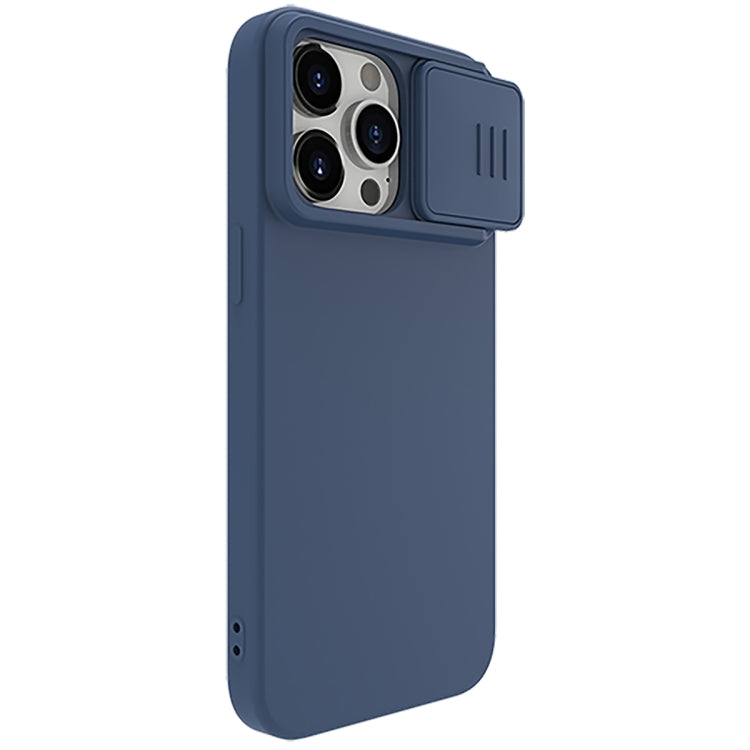 For iPhone 15 Pro Max NILLKIN CamShield Liquid Silicone Phone Case(Blue) - iPhone 15 Pro Max Cases by NILLKIN | Online Shopping South Africa | PMC Jewellery