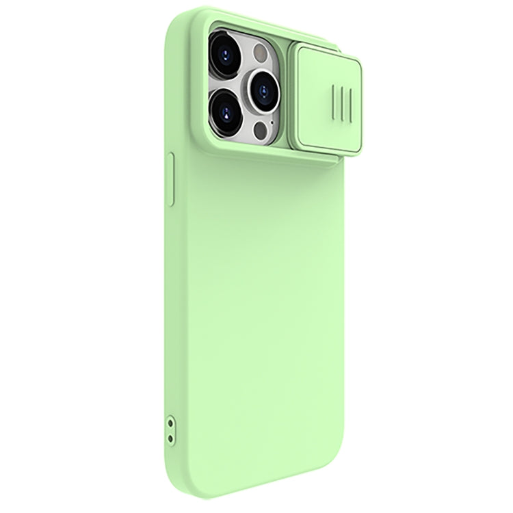 For iPhone 15 Pro Max NILLKIN CamShield Liquid Silicone Phone Case(Green) - iPhone 15 Pro Max Cases by NILLKIN | Online Shopping South Africa | PMC Jewellery