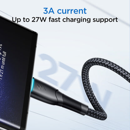 JOYROOM SA32-AC3 Starry Series 3A USB to USB-C / Type-C Fast Charging Data Cable, Length:1m(Black) - USB-C & Type-C Cable by JOYROOM | Online Shopping South Africa | PMC Jewellery
