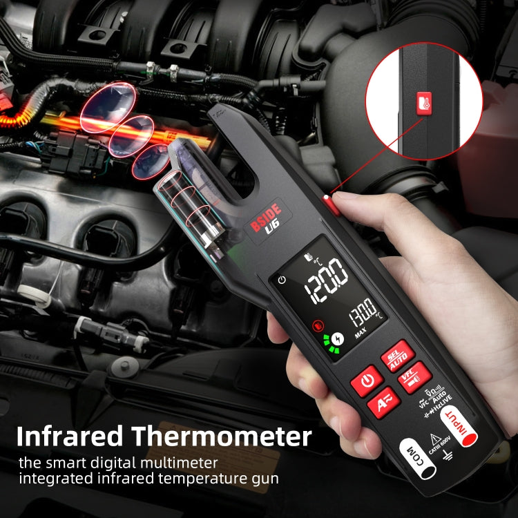 BSIDE U6 AC/DC Clamp-on Infrared Temperature Measurement Multimeter - free shipping - PMC TechLife - Order now!