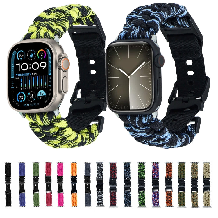 For Apple Watch SE 40mm Paracord Plain Braided Webbing Buckle Watch Band(Orange) - free shipping - PMC TechLife - Order now!
