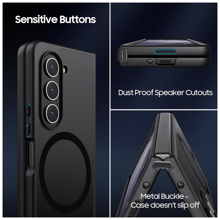 For Samsung Galaxy Z Fold4 MagSafe Ultra-thin Translucent PC+TPU Phone Case(Black) - Galaxy Z Fold4 5G Cases by PMC TechLife | Online Shopping South Africa | PMC TechLife