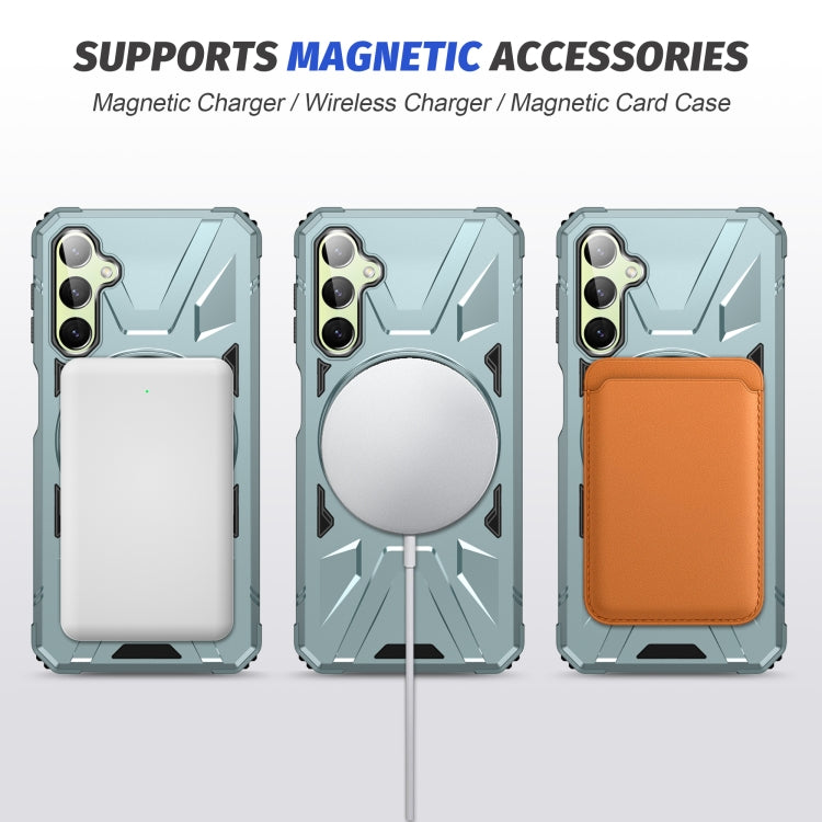For Samsung Galaxy A24 5G MagSafe Magnetic Shockproof Phone Case with Ring Holder(Green) - free shipping - PMC TechLife - Order now!