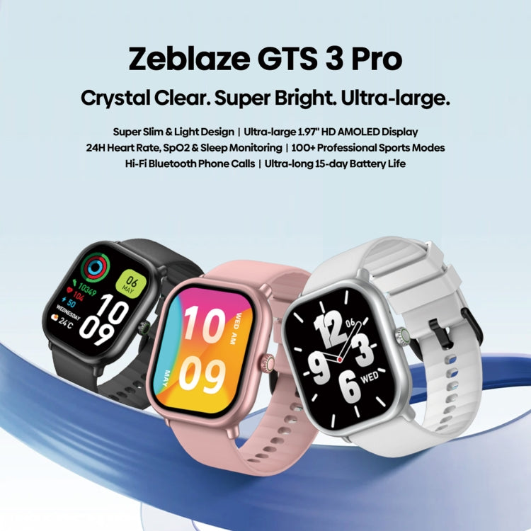 Zeblaze GTS 3 Pro IP68 1.97inch HD Fitness Smart Watch(Black) - Smart Watches by Zeblaze | Online Shopping South Africa | PMC Jewellery | Buy Now Pay Later Mobicred