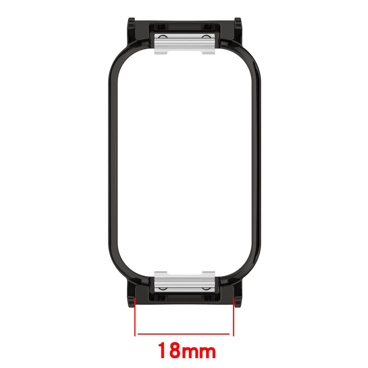 For Xiaomi Smart Band 8 Active / Redmi Band 2 Metal Frame Watch Protective Case(Black) - Watch Cases by PMC TechLife | Online Shopping South Africa | PMC TechLife