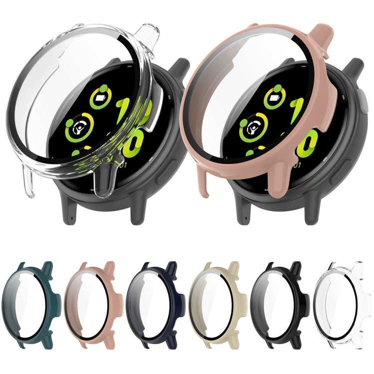 For Garmin vivoactive 5 / Active 5 PC + Tempered Film Integrated Watch Protective Case(Transparent) - Watch Cases by PMC TechLife | Online Shopping South Africa | PMC TechLife