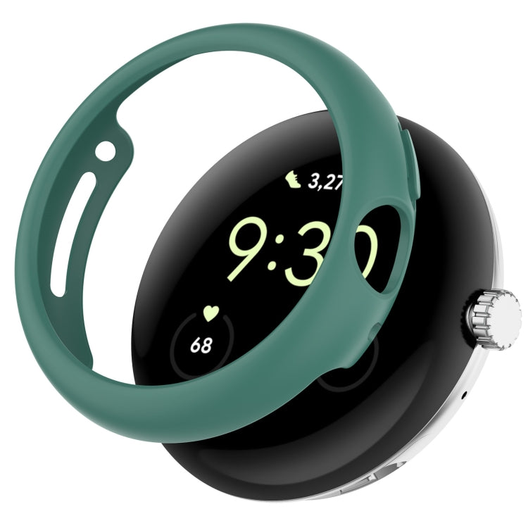 For Google Pixel Watch 2 Half Pack Hollow PC Watch Protective Case(Cyan) - Watch Cases by PMC TechLife | Online Shopping South Africa | PMC TechLife