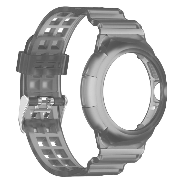 For Google Pixel Watch 2 Integrated Fully Enclosed Silicone Watch Band(Transparent Black) - Watch Bands by PMC TechLife | Online Shopping South Africa | PMC TechLife