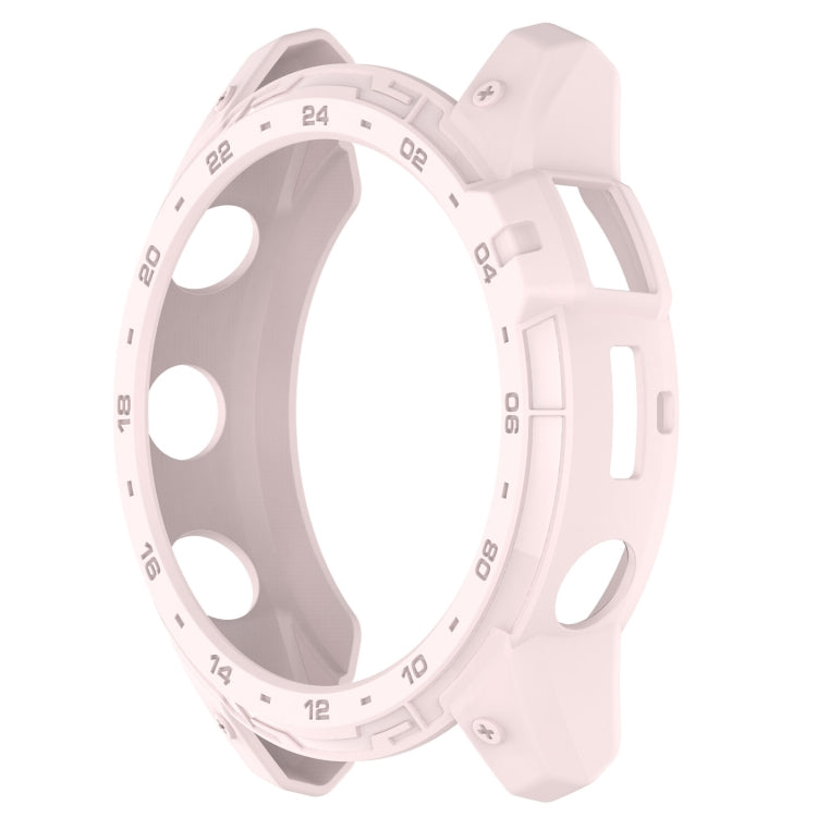 For Garmin Tactix 7 Amoled Armor Hollow TPU Watch Protective Case(Light Pink) - Watch Cases by PMC TechLife | Online Shopping South Africa | PMC TechLife