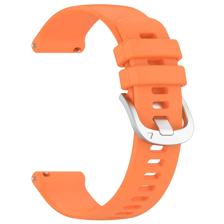 For Garmin Venu 3 Liquid Glossy Silver Buckle Silicone Watch Band(Orange) - Watch Bands by PMC TechLife | Online Shopping South Africa | PMC TechLife