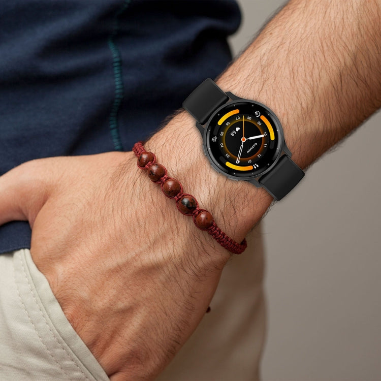 For Garmin Venu 3 Liquid Glossy Silver Buckle Silicone Watch Band(Black) - Watch Bands by PMC TechLife | Online Shopping South Africa | PMC TechLife