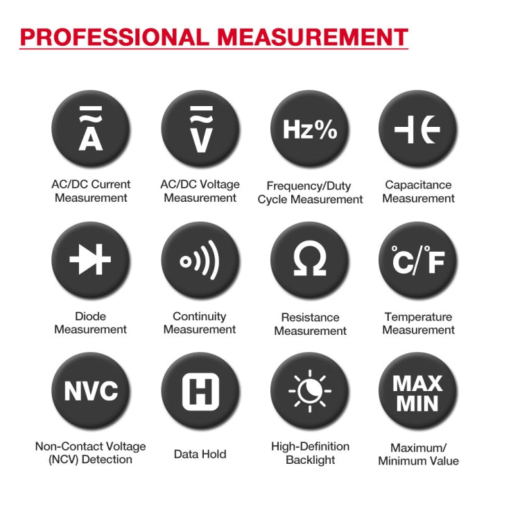 HABOTEST HT207B Multifunctional Digital Clamp Multimeter - free shipping - PMC TechLife - Order now!