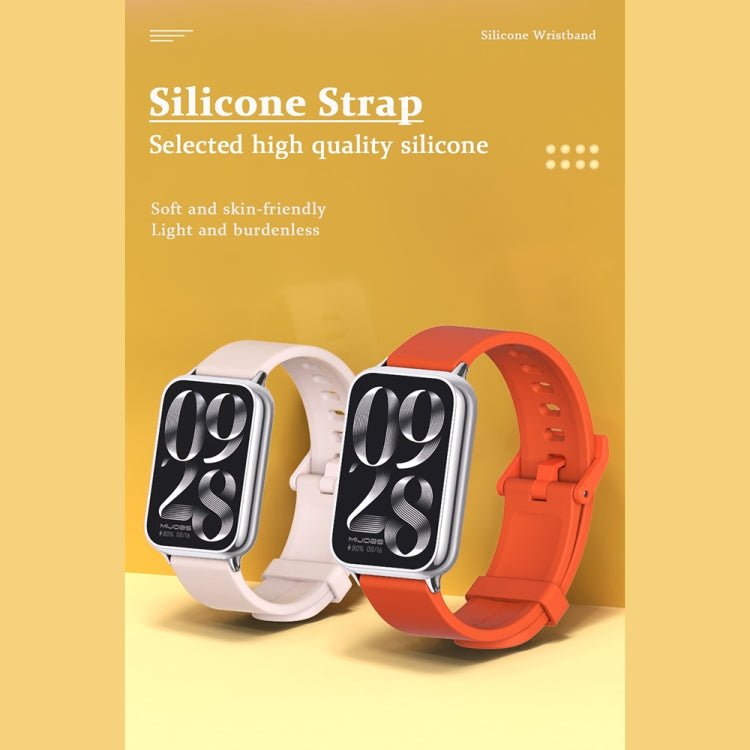 For Xiaomi Smart Band 9 Pro / 8 Pro Mijobs Silicone Breathable Watch Band(Pink Silver) - Watch Bands by MIJOBS | Online Shopping South Africa | PMC TechLife | Buy Now Pay Later Mobicred