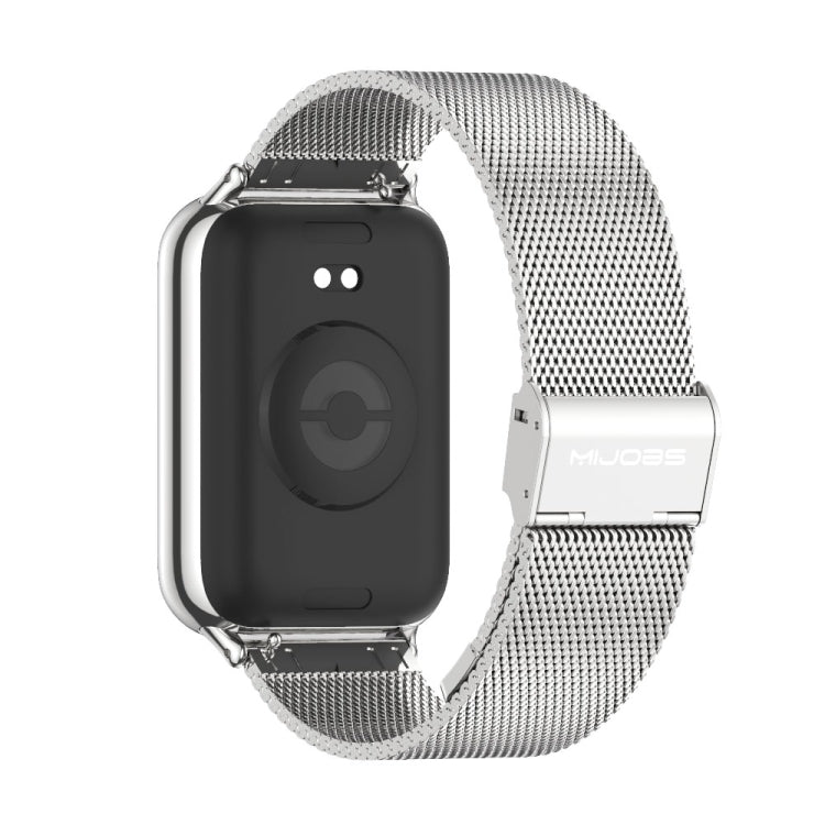 For Xiaomi Mi Band 8 Pro Mijobs Milan Buckle Stainless Steel Watch Band(Silver) - Watch Bands by MIJOBS | Online Shopping South Africa | PMC Jewellery