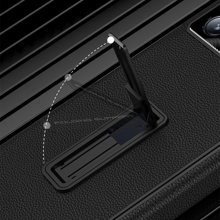 For Xiaomi Mix Fold 3 GKK Magnetic Hinge Flip Leather Phone Case with Holder(Carbon Fiber) - free shipping - PMC TechLife - Order now!