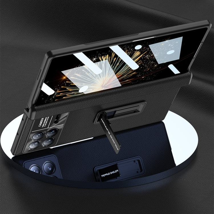 For Xiaomi Mix Fold 3 GKK Magnetic Hinge Flip Leather Phone Case with Holder(Carbon Fiber) - free shipping - PMC TechLife - Order now!