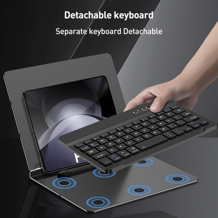 GKK Metal Folding Holder + Bluetooth Keyboard + Pen + Pen Slots + Mouse Set(Black) - free shipping - PMC TechLife - Order now!