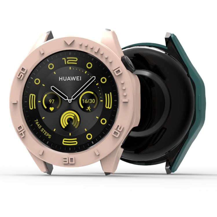 For Huawei Watch GT 4 Half Cover PC Watch Protective Case with Scale(Dark Blue) - Watch Cases by PMC TechLife | Online Shopping South Africa | PMC TechLife
