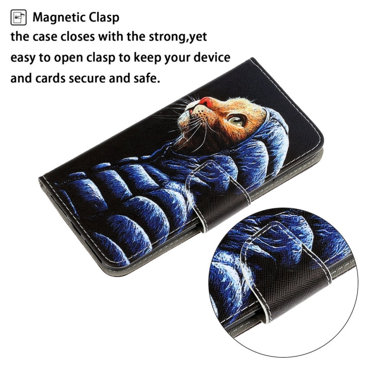 For Xiaomi Redmi 9A 3D Colored Drawing Horizontal Flip PU Leather Case with Holder & Card Slots & Wallet(Down Jacket Cat) - free shipping - PMC TechLife - Order now!