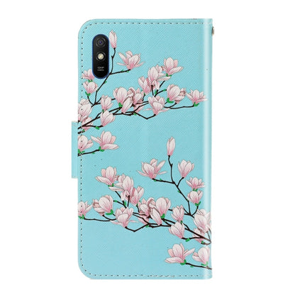 For Xiaomi Redmi 9A 3D Colored Drawing Horizontal Flip PU Leather Case with Holder & Card Slots & Wallet(Magnolia) - Xiaomi Cases by PMC Jewellery | Online Shopping South Africa | PMC Jewellery