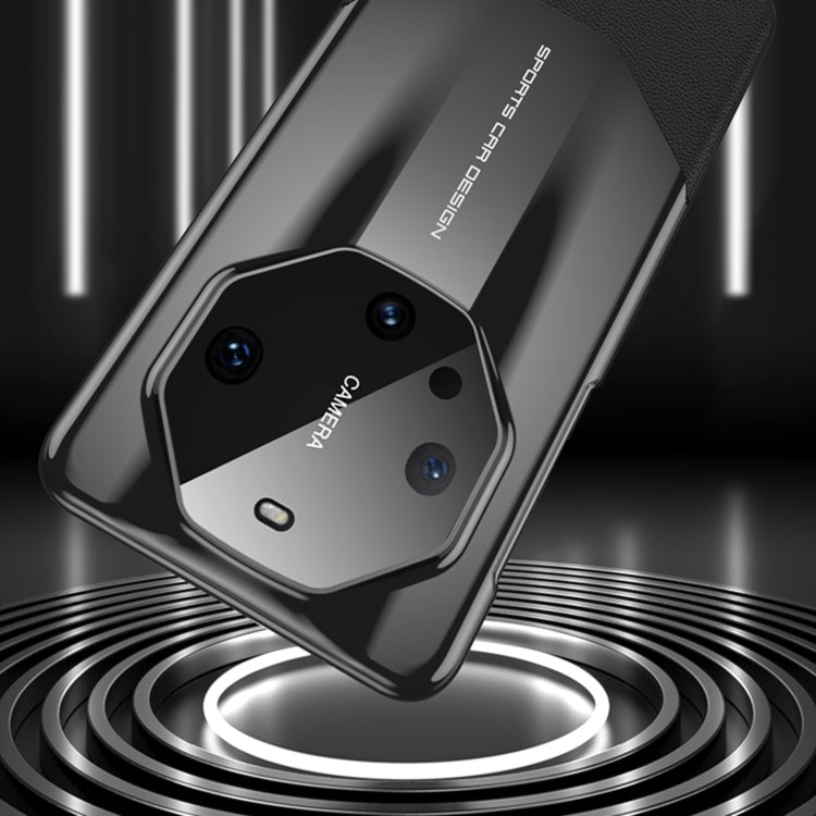 For Huawei Mate 60 GKK Leather Supercar Shockproof Phone Case(Black) - free shipping - PMC TechLife - Order now!