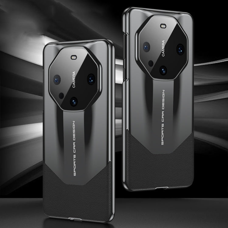 For Huawei Mate 60 Pro GKK Leather Supercar Shockproof Phone Case(Black) - Huawei Cases by GKK | Online Shopping South Africa | PMC TechLife | Buy Now Pay Later Mobicred