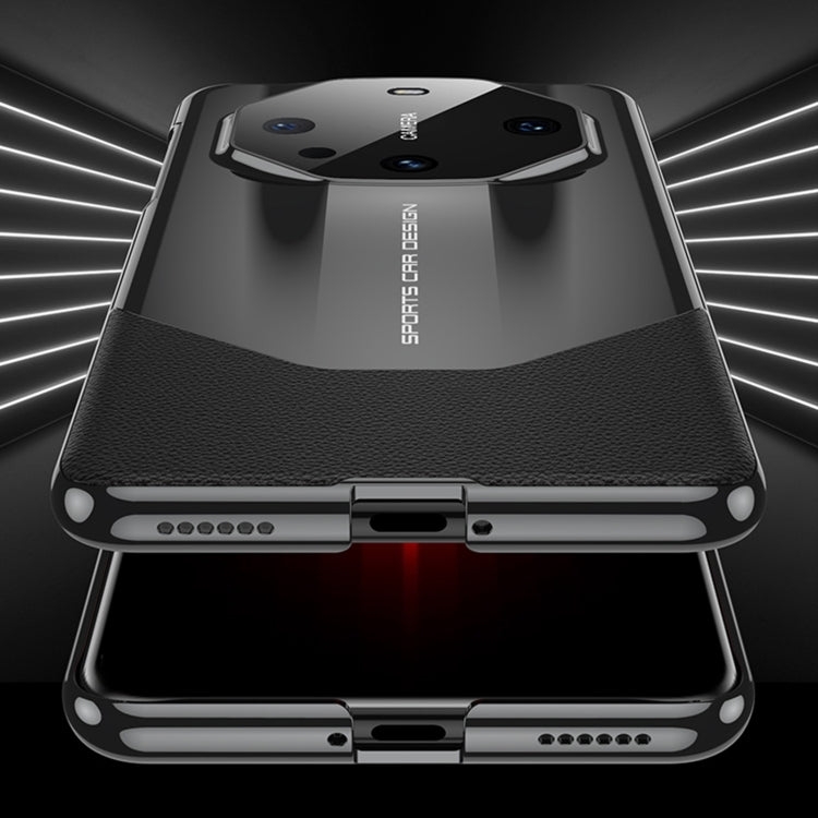 For Huawei Mate 60 Pro GKK Leather Supercar Shockproof Phone Case(Black) - Huawei Cases by GKK | Online Shopping South Africa | PMC TechLife | Buy Now Pay Later Mobicred